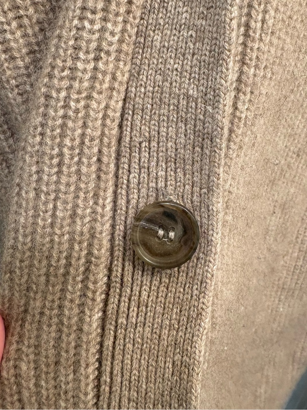 Jenni Kayne Cashmere Cocoon Cardigan, Undyed Stone, Size S - Picture 2 of 6